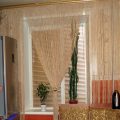 Нитяные шторы в интерьере кухни: виды, плюсы и минусы, фото
