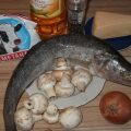 Судак, запеченный в духовке в фольге целиком с овощами, картошкой, грибами, под соусом, видео