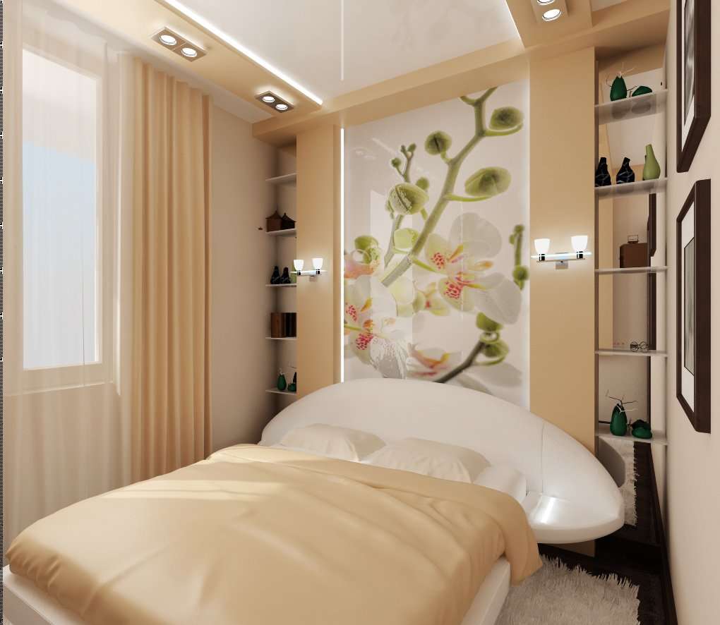 Dizajnerska spavaća soba površine 8 m2 (33 fotografije). Proširenje prostora. Odabir kreveta, noćnih ormarića i ormara (komoda). dekoracija