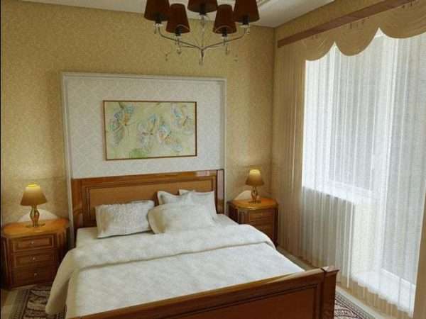 Пример спальни с балконом