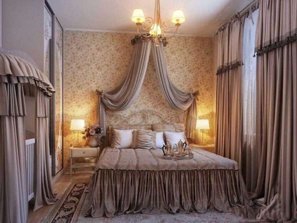 Текстиль для оформления спальни в классическом стиле