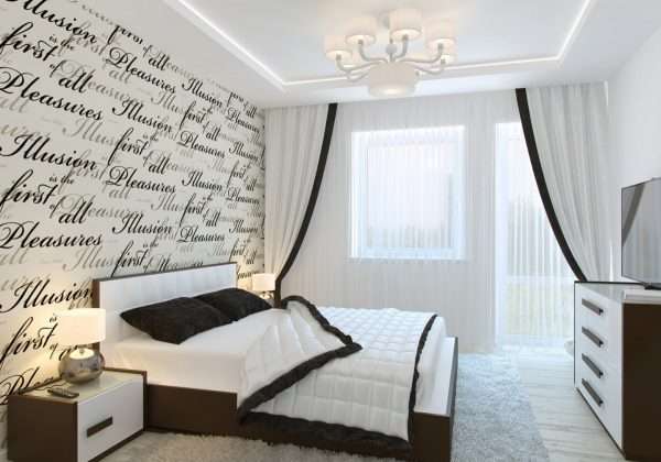 Спальня в стиле минимализм.