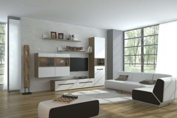 Корпусная мебель для гостиной в современном стиле
