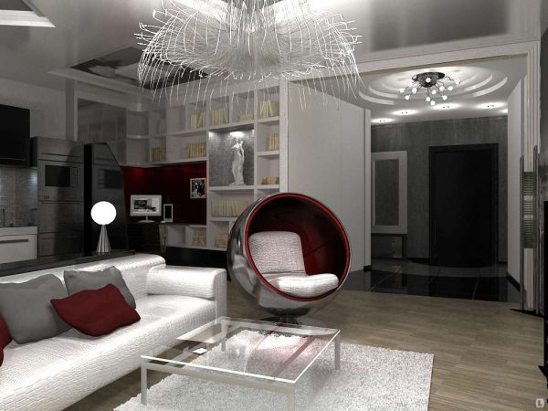 Корпусная мебель для гостиной в современном стиле