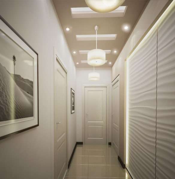 точечные светильнике в коридоре
