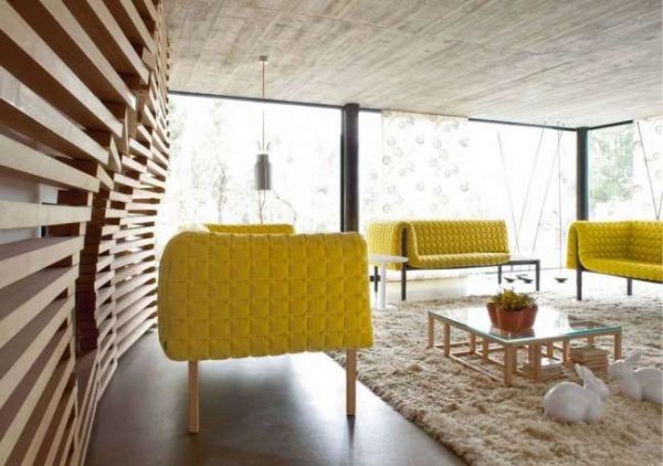 современная мебель в гостиной в стиле модерн