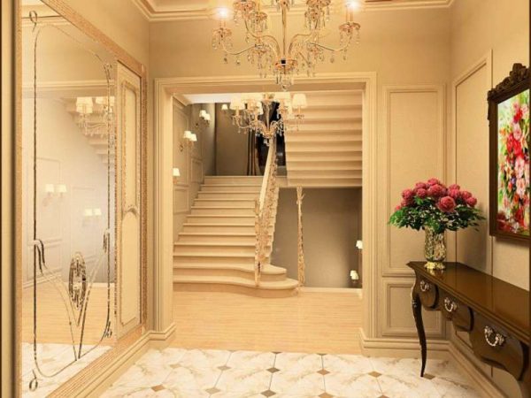 классический коридор с лестницей