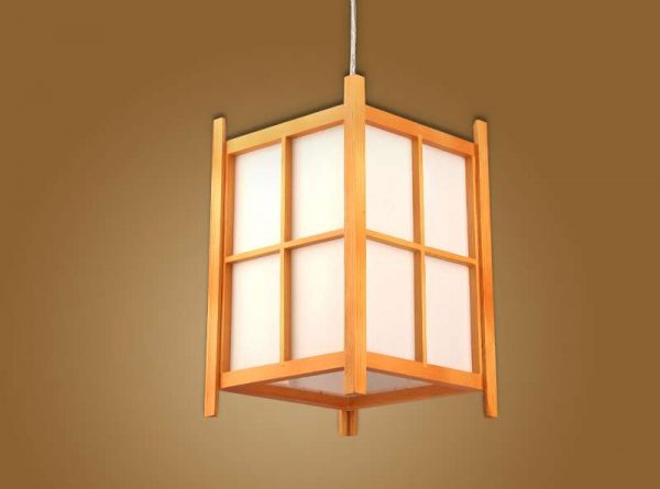 подвесной светильник в прихожей в японском стиле