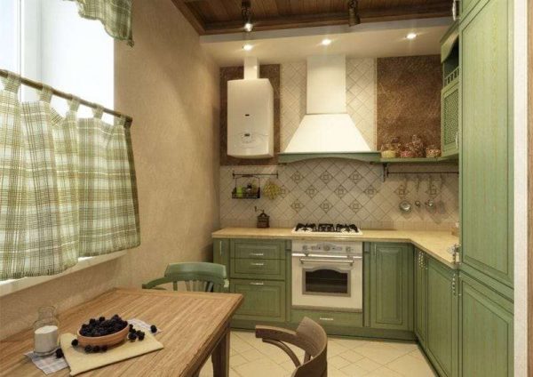 стены на кухне оливкового цвета 