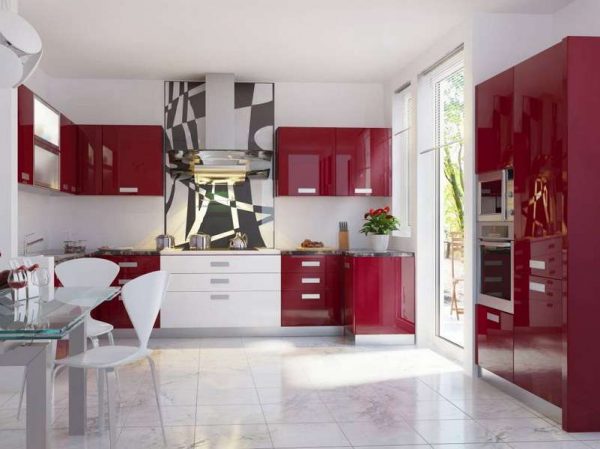 окрашенные стены на кухне в стиле модерн