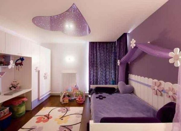 ковёр в интерьере детской комнаты девочки