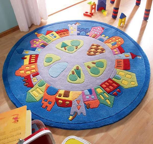 круглый ковёр для детской комнаты 