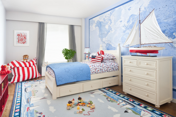 голубой ковёр для детской комнаты