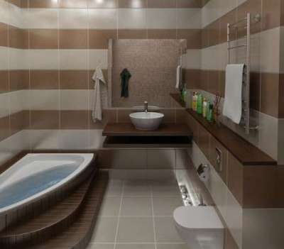вертикальная плитка в ванной комнате