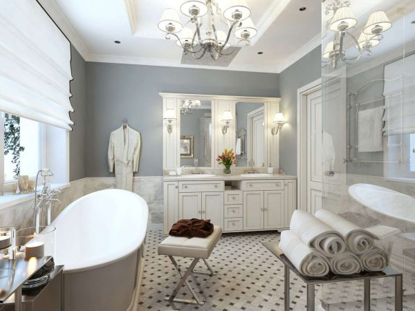 современная ванная комната в классическом стиле