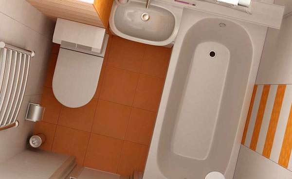 план размещения сантехники в небольшой ванной комнате