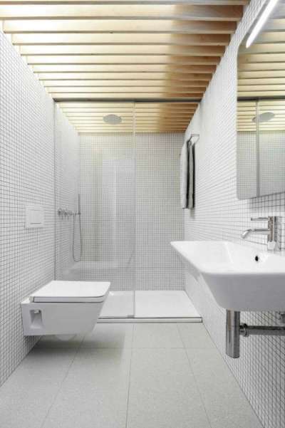 интерьер ванной комнаты в минималистическом стиле
