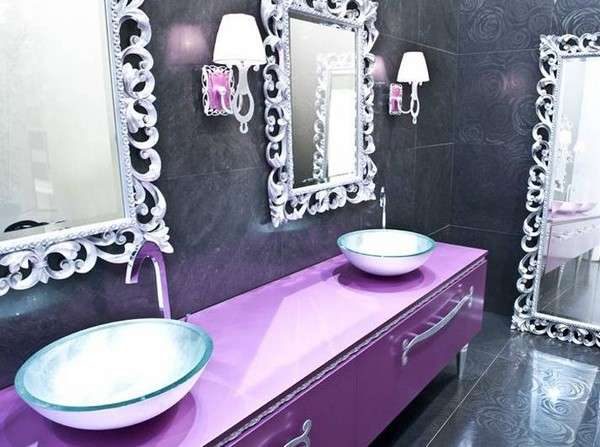 дизайн ванной с зеркалами