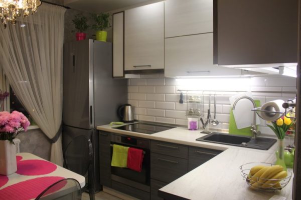 Dizajn kuhinje 8 m² - suština i bit ergonomije