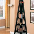 black-painted-mahogany-wood-triangle-shaped-corner-bookcase-930x999